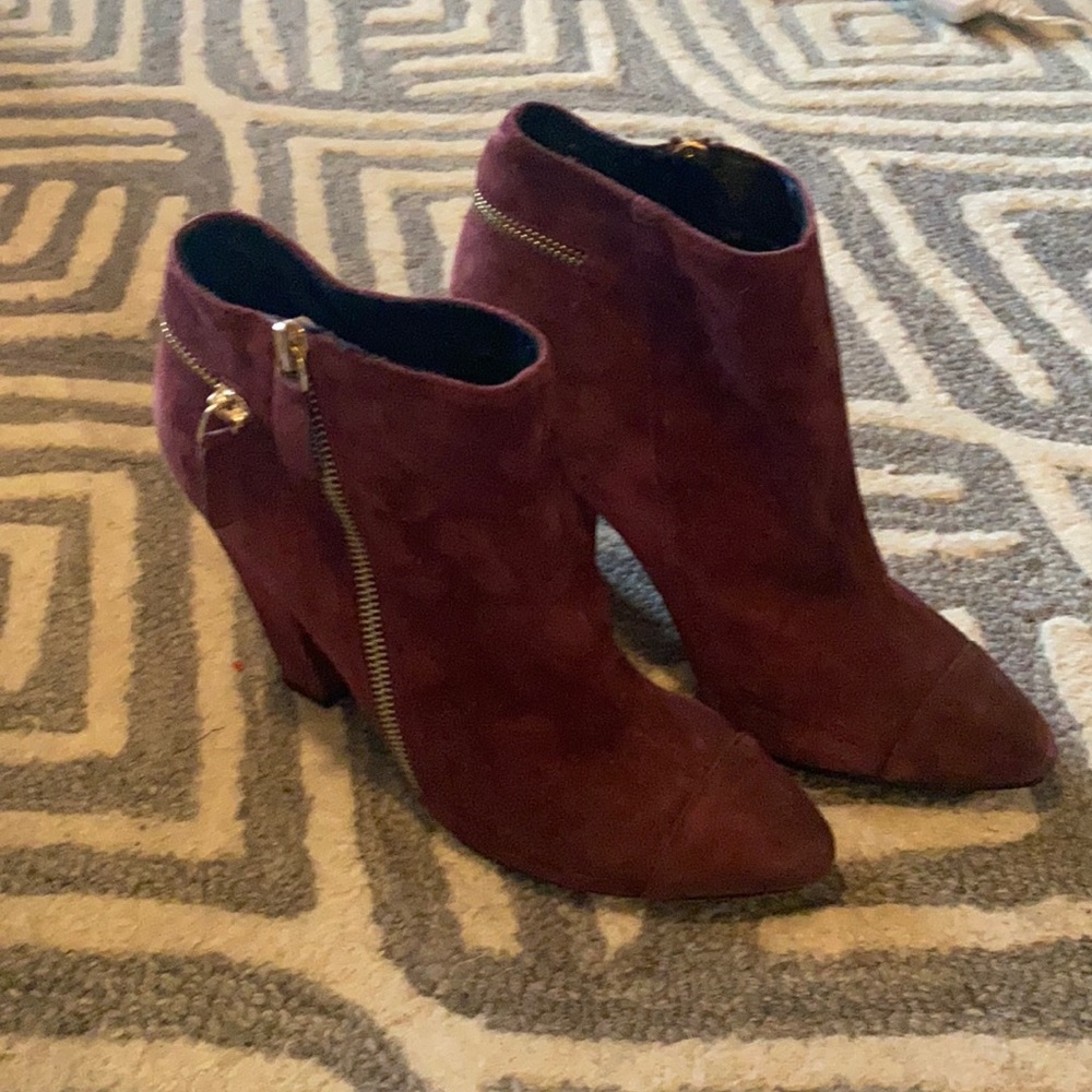 Maroon aldo heel booties